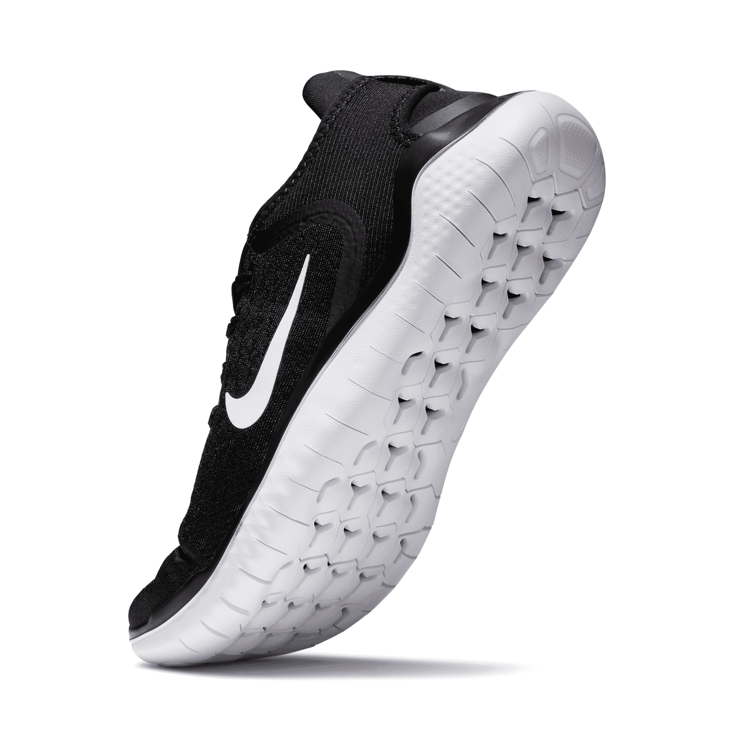 Nike Free RN 2018 Black White  (W) Angle 7