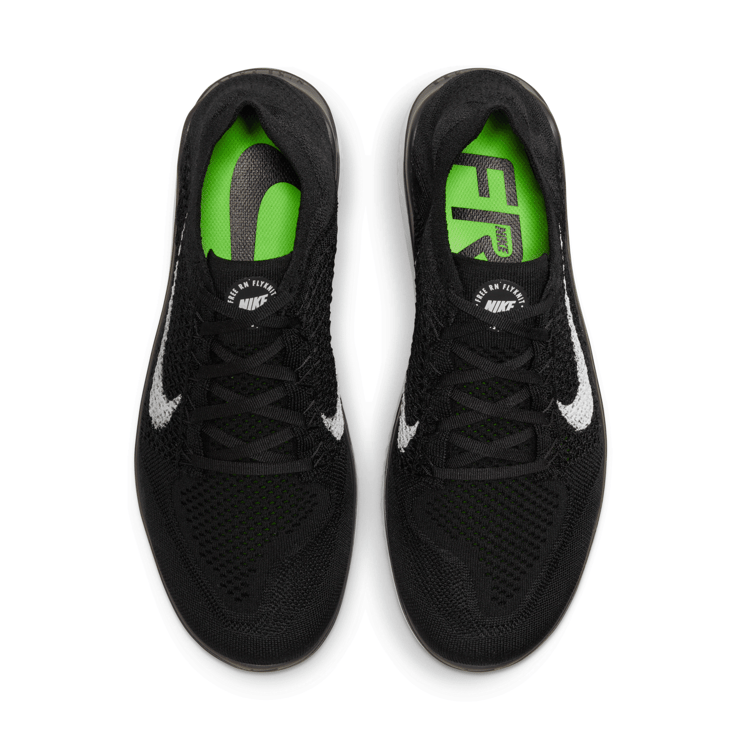 Nike Free RN Flyknit 2018 Black White Angle 0