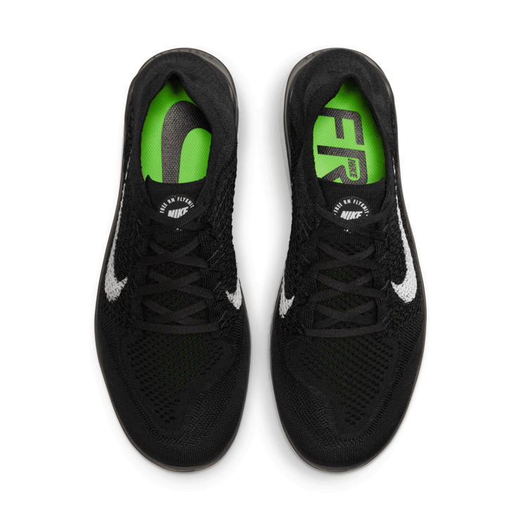 Nike Free RN Flyknit 2018 Black White Angle 0
