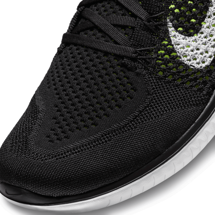 Nike Free RN Flyknit 2018 Black White Angle 3