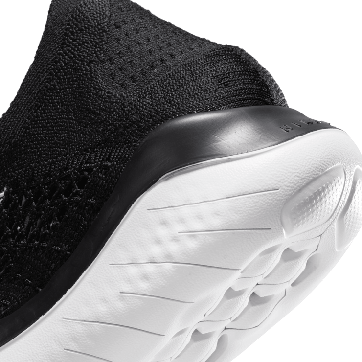 Nike Free RN Flyknit 2018 Black White Angle 4
