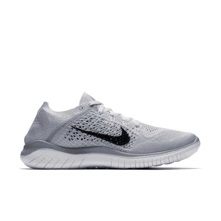 Nike Free RN Flyknit 2018 White Pure Platinum (W) Angle 1