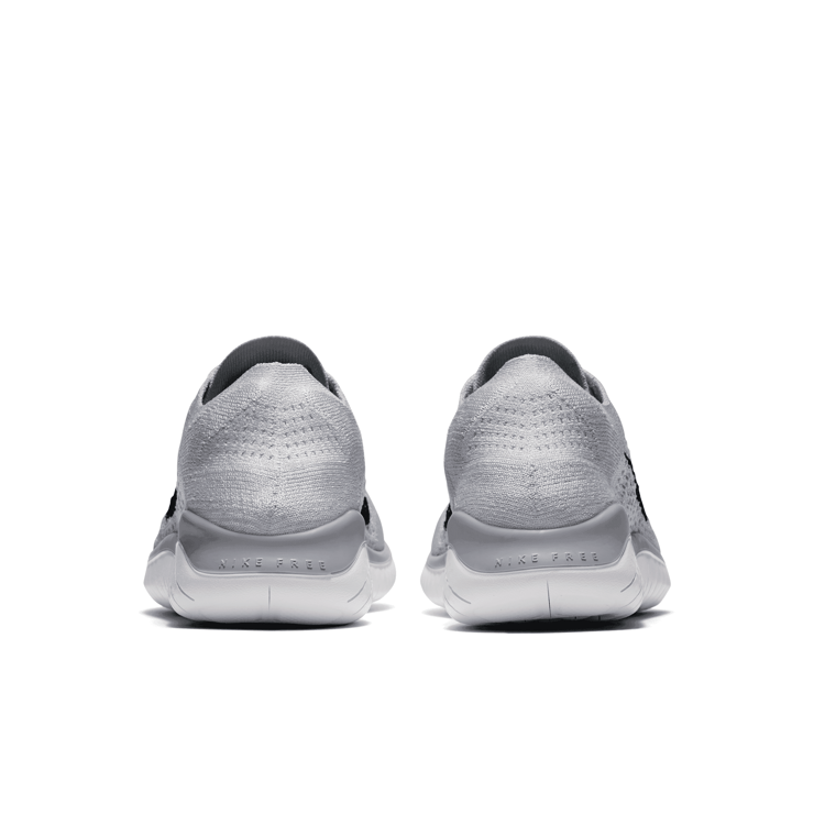 Nike Free RN Flyknit 2018 White Pure Platinum (W) Angle 4