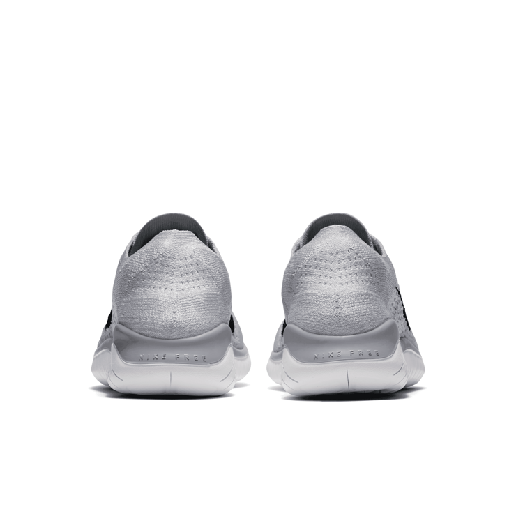 Nike Free RN Flyknit 2018 White Pure Platinum (W) Angle 4