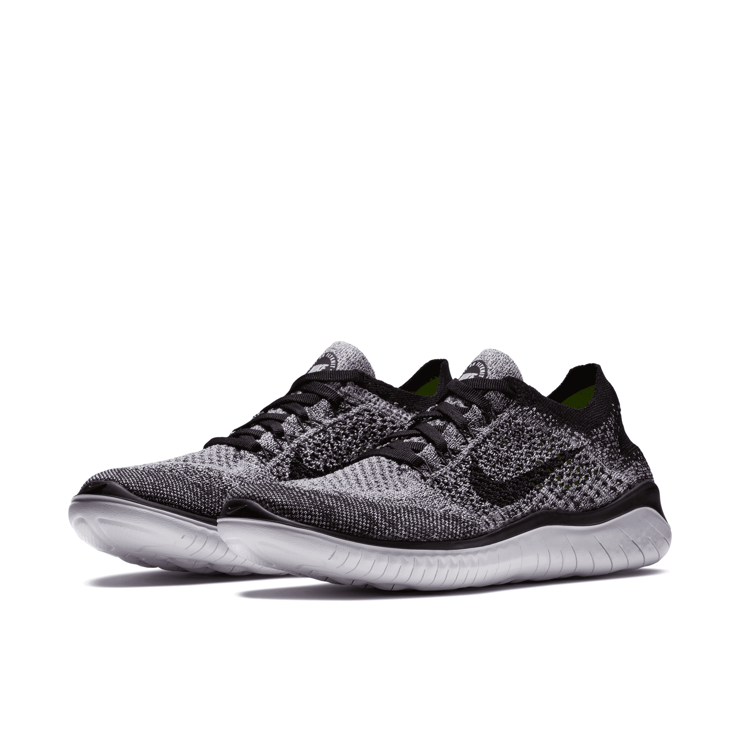 Nike Free RN Flyknit 2018 Oreo (W) Angle 3
