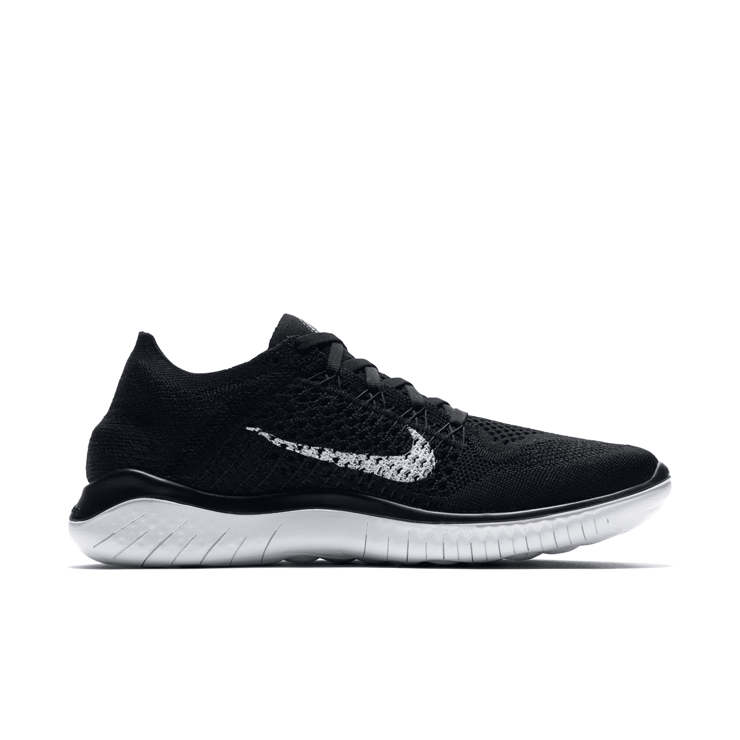 Nike Free RN Flyknit 2018 Black (W) Angle 1