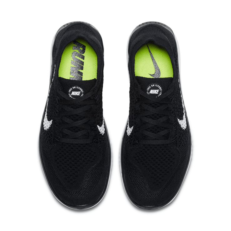 Nike Free RN Flyknit 2018 Black (W) Angle 2