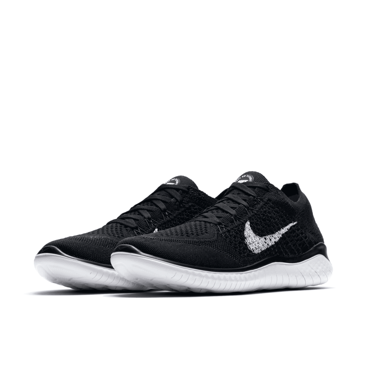Nike Free RN Flyknit 2018 Black (W) Angle 3