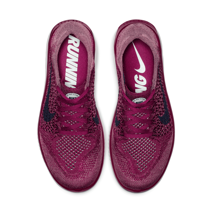 Nike Free RN Flyknit 2018 Raspberry Red (W) Angle 1