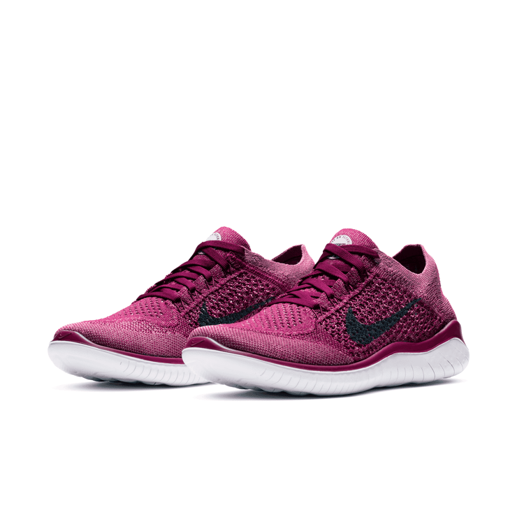Nike Free RN Flyknit 2018 Raspberry Red (W) Angle 2