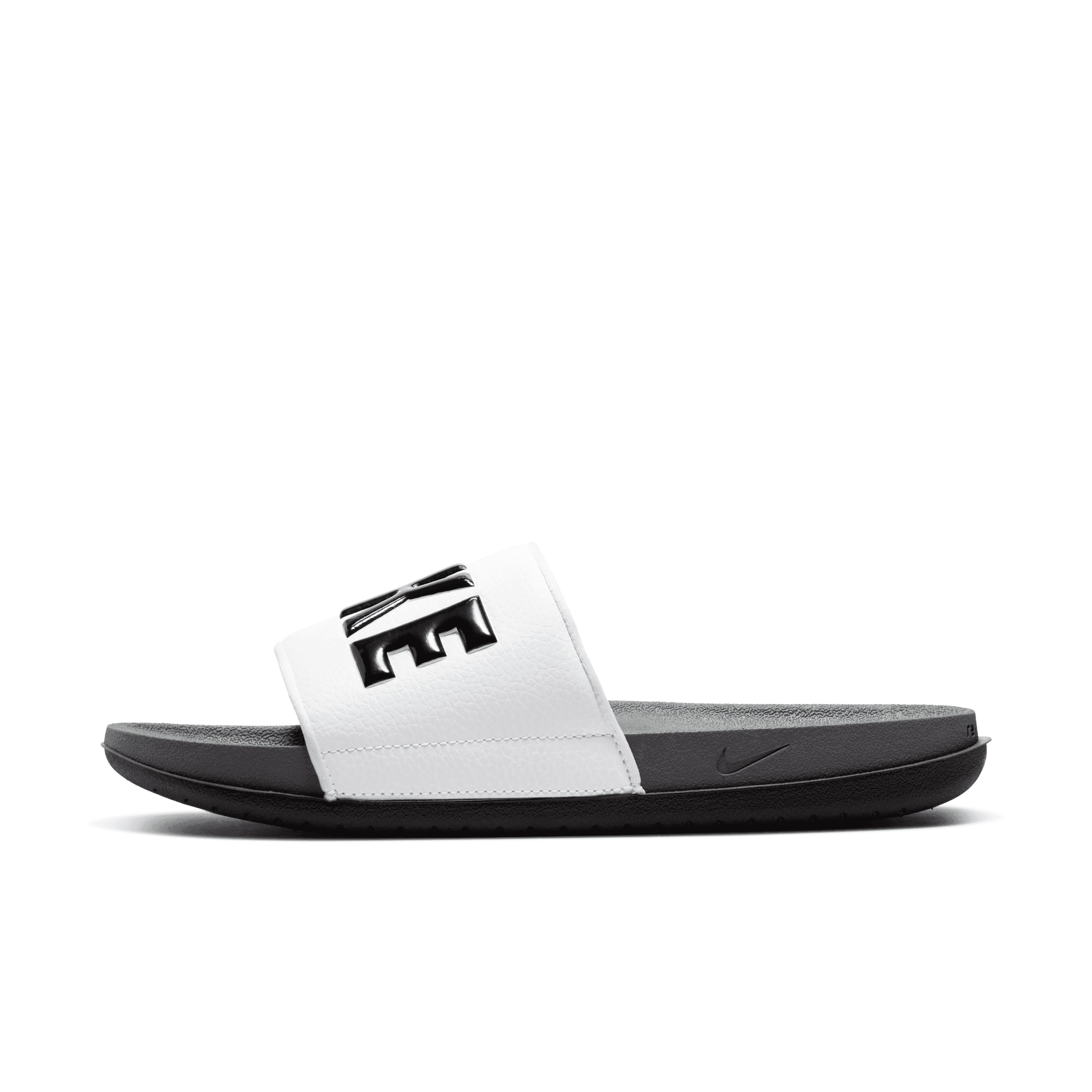 Nike OffCourt Slide Dark Grey White Angle 0