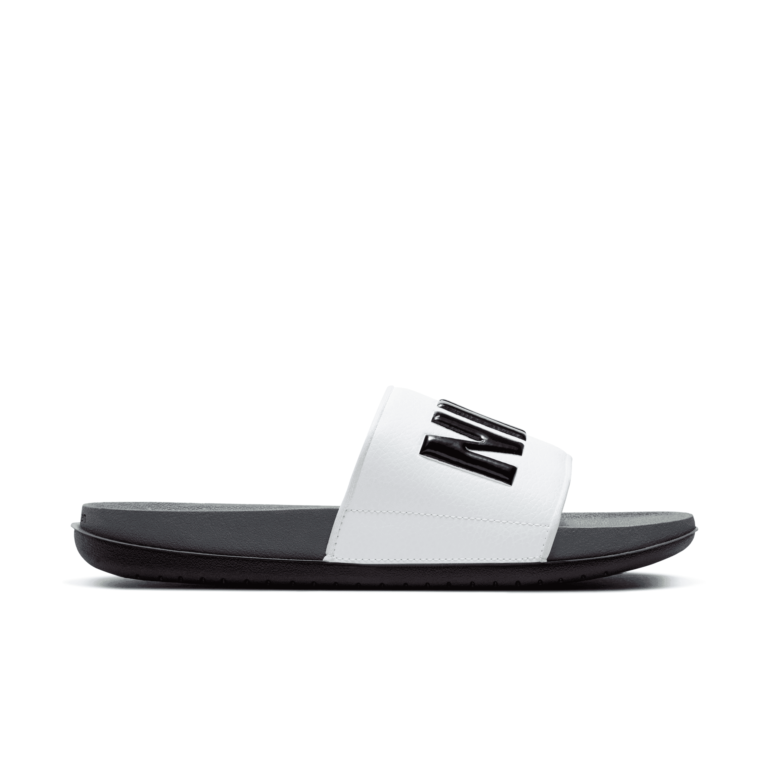 Nike OffCourt Slide Dark Grey White Angle 2
