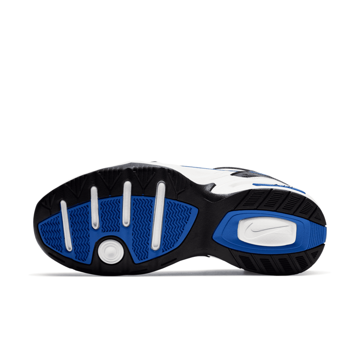 Nike Air Monarch IV 4E Wide White Blue Angle 0