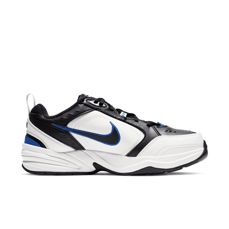 Nike Air Monarch IV 4E Wide White Blue Angle 1