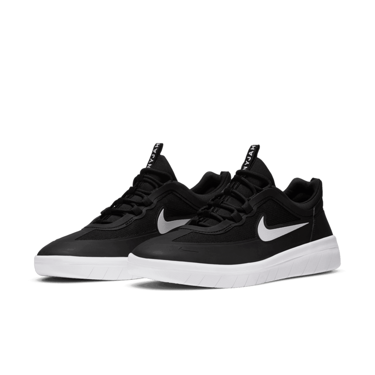 Nike SB Nyjah Free 2 Black White Angle 2