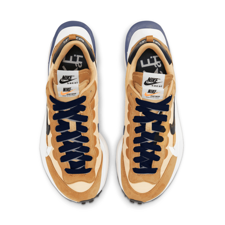 Nike VaporWaffle sacai Sesame and Blue Void Angle 1