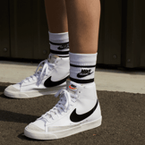Nike Blazer Mid 77 White Black (W) Angle 0