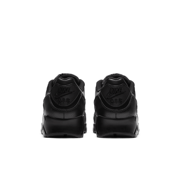 Nike Air Max 90 Leather Triple Black (2020) Angle 4