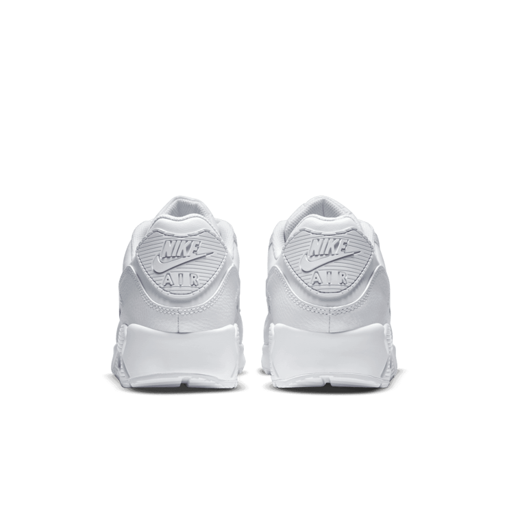 Nike Air Max 90 Leather Triple White (2020) Angle 4