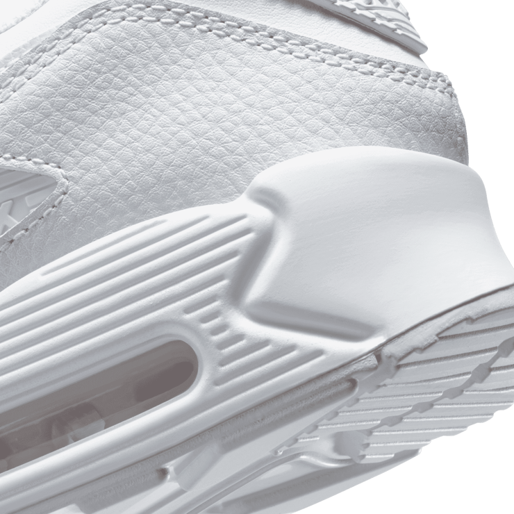 Nike Air Max 90 Leather Triple White (2020) Angle 6