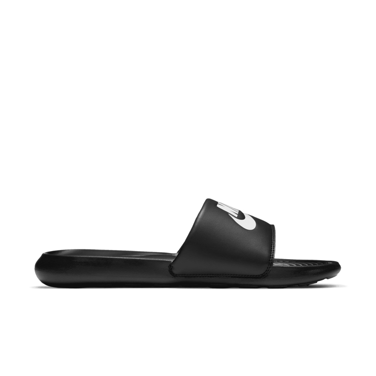 Nike Victori One Slide Black White Angle 2