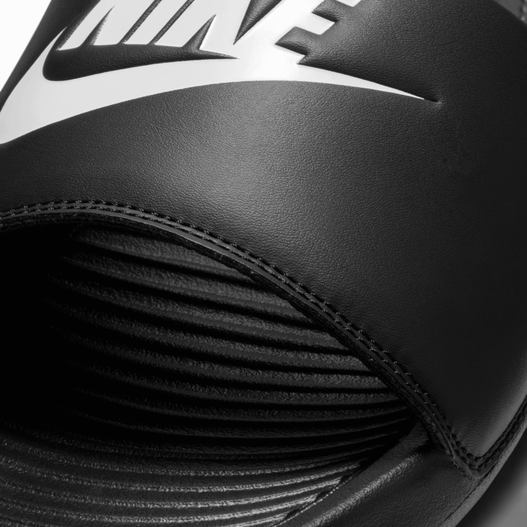Nike Victori One Slide Black White Angle 4