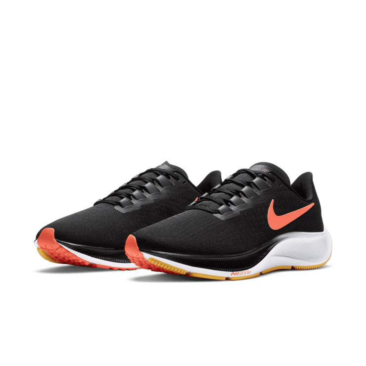 Nike Air Zoom Pegasus 37 Black Bright Mango Angle 2