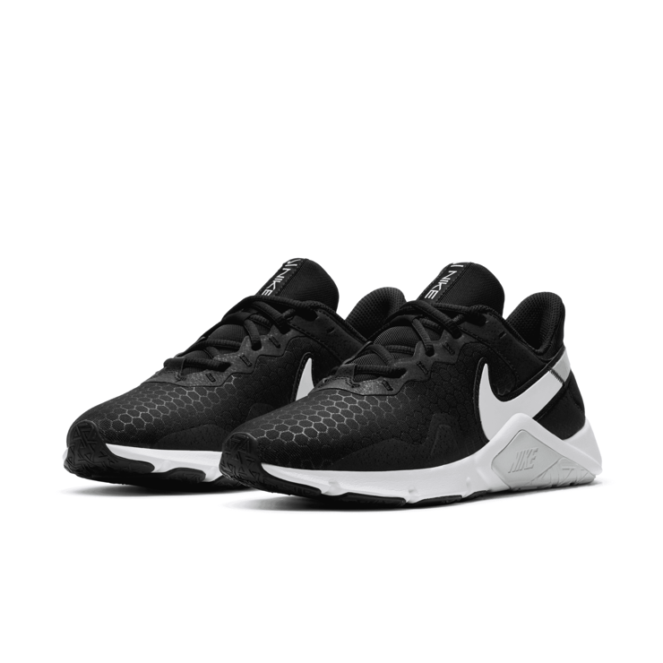 Nike Legend Essential 2 Black White (W) Angle 3