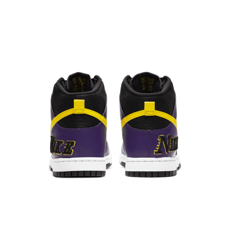 Nike Dunk High EMB Lakers Angle 3