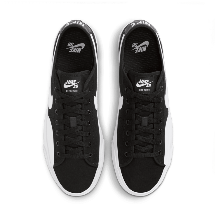 Nike SB Blazer Court Black White Angle 1