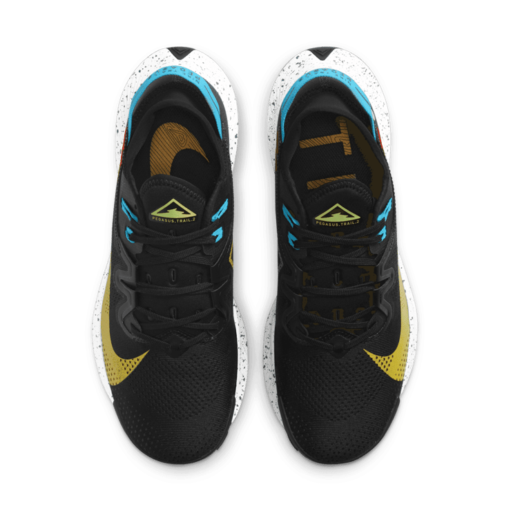Nike Pegasus Trail 2 Black Dark Sulfur Angle 1