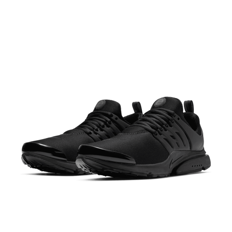 Nike Air Presto Triple Black Shiny Toe Angle 3