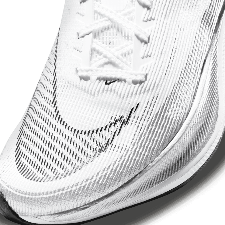 Nike ZoomX Vaporfly Next% 2 White Metallic Silver Angle 4