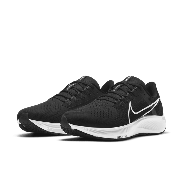 Nike Air Zoom Pegasus 38 Black White Angle 2