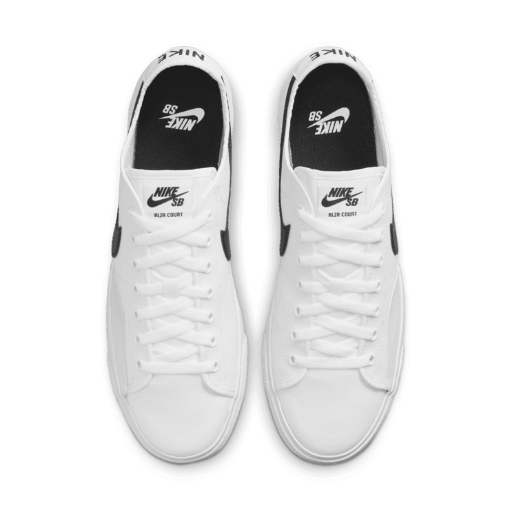 Nike SB Blazer Court White Black Angle 1