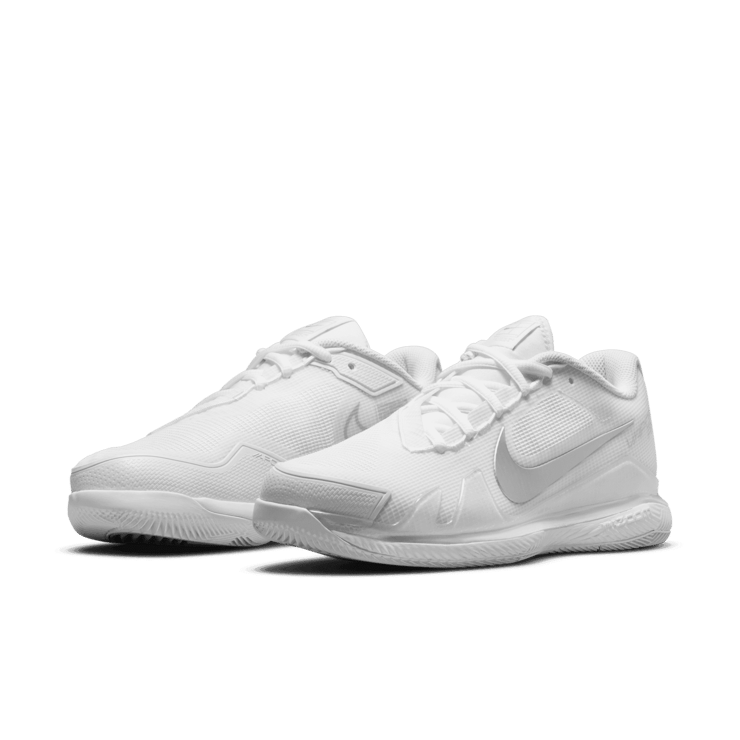 Nike Court Air Zoom Vapor Pro White Silver (W) Angle 2
