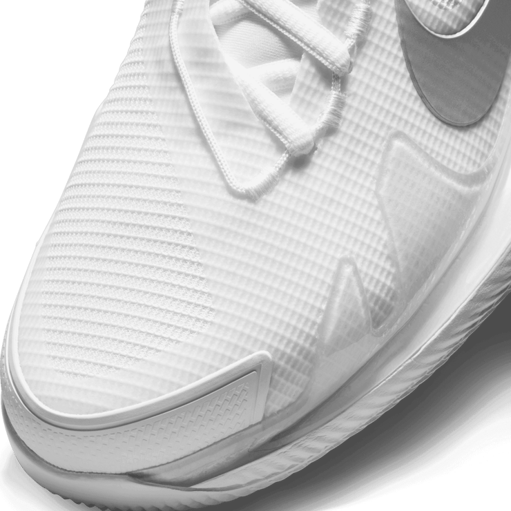Nike Court Air Zoom Vapor Pro White Silver (W) Angle 4