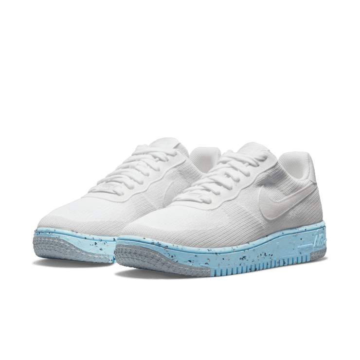 Nike Air Force 1 Low Crater Flyknit White Ice Blue (W) Angle 2