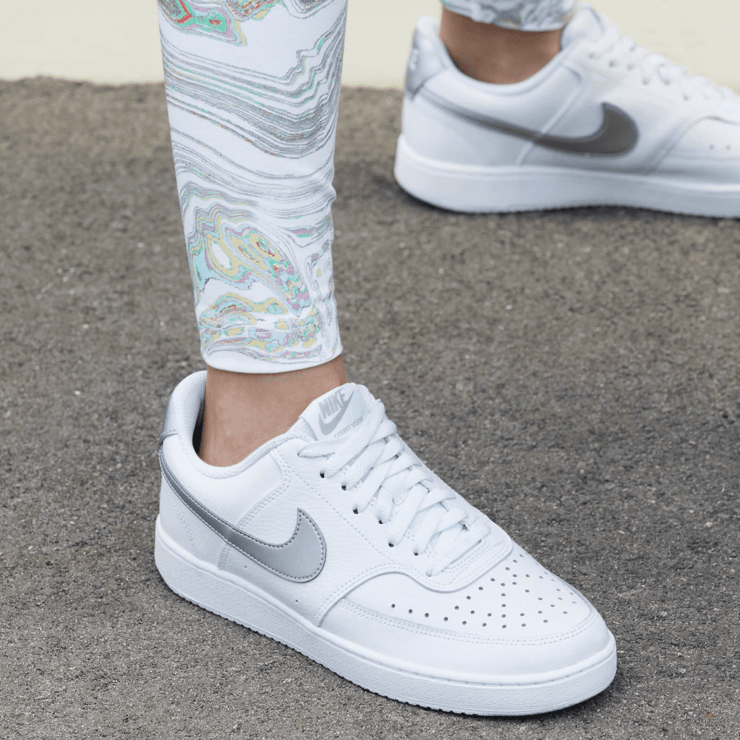 Nike Court Vision Low White Grey (W) Angle 0
