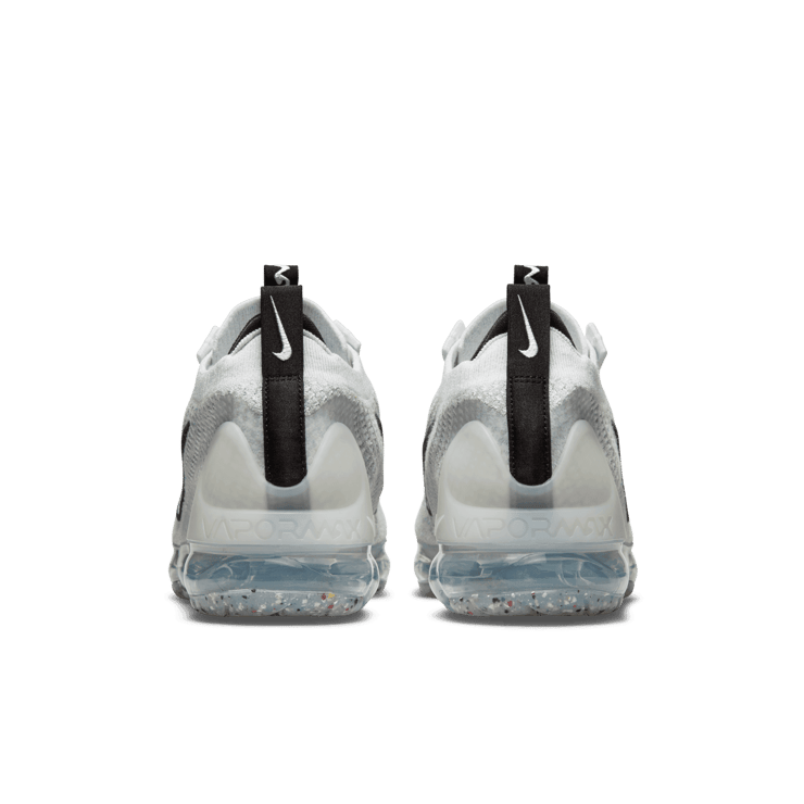 Nike Air VaporMax 2021 FK White Black Metallic Silver Angle 4