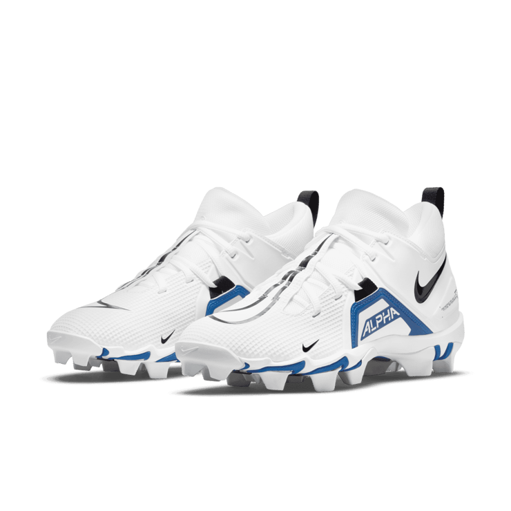 Nike Alpha Menace 3 Shark White Game Royal Angle 2