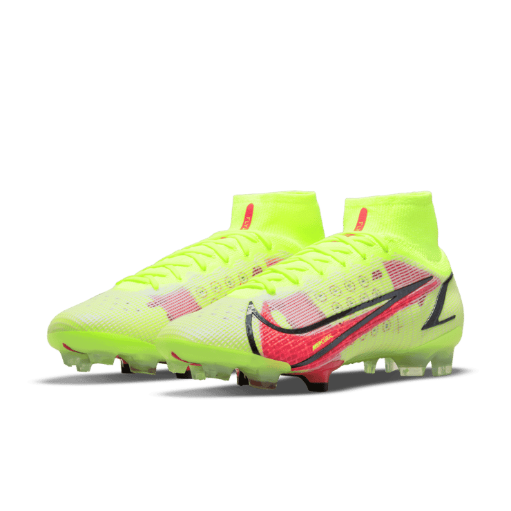 Nike Mercurial Superfly 8 Elite FG Volt Black Bright Crimson Angle 2