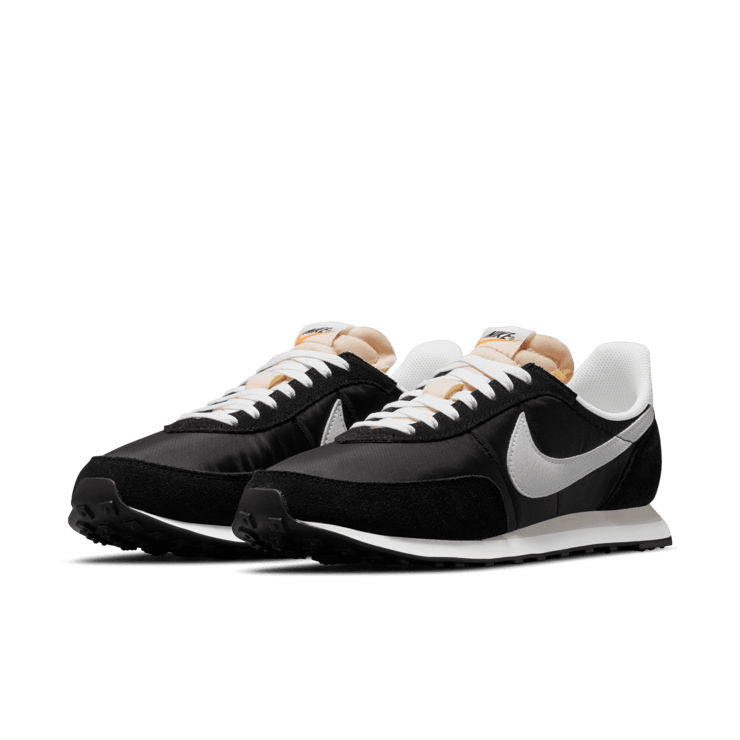 Nike Waffle Trainer 2 Black White Angle 2