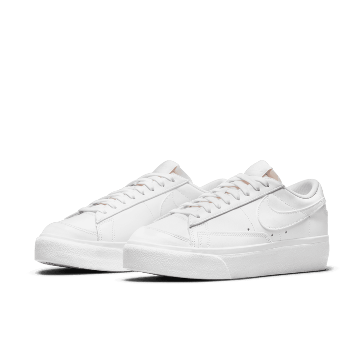 Nike Blazer Low Platform Triple White (W) Angle 2