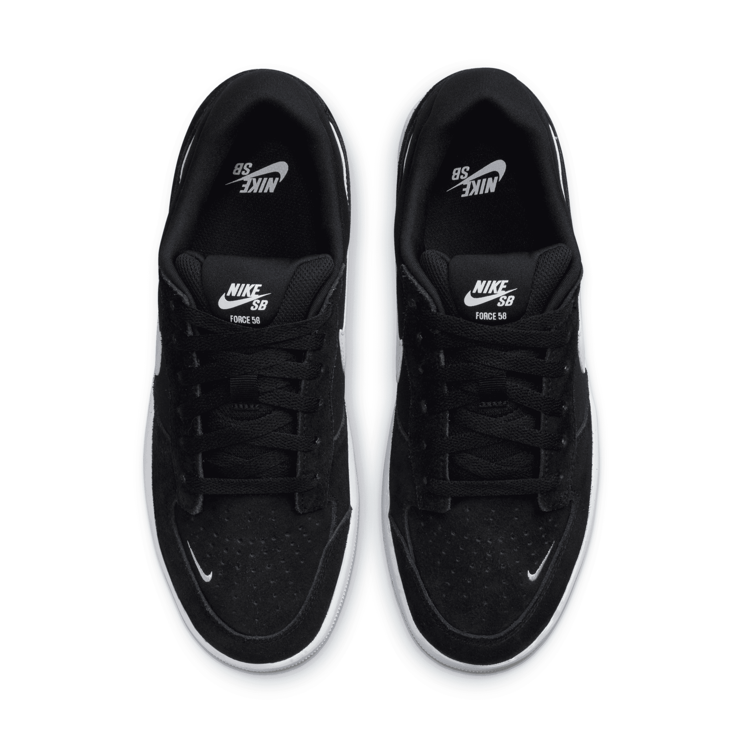 Nike SB Force 58 Black White Angle 0