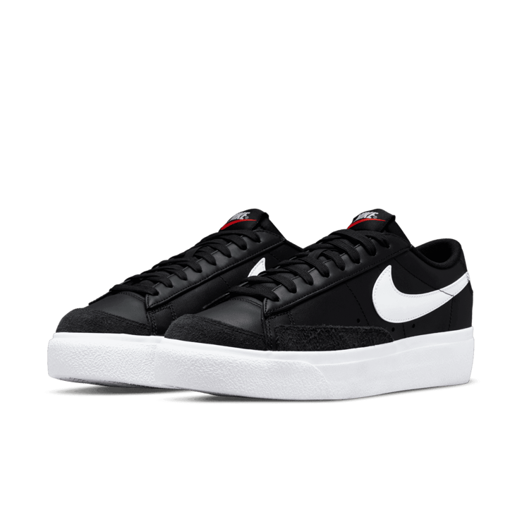 Nike Blazer Low Platform Black White (W) Angle 2