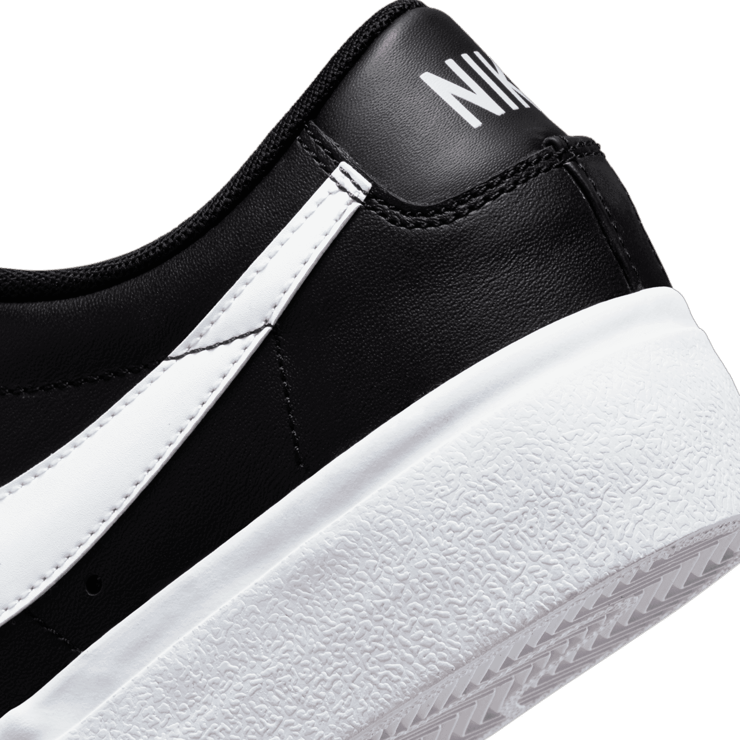 Nike Blazer Low Platform Black White (W) Angle 5