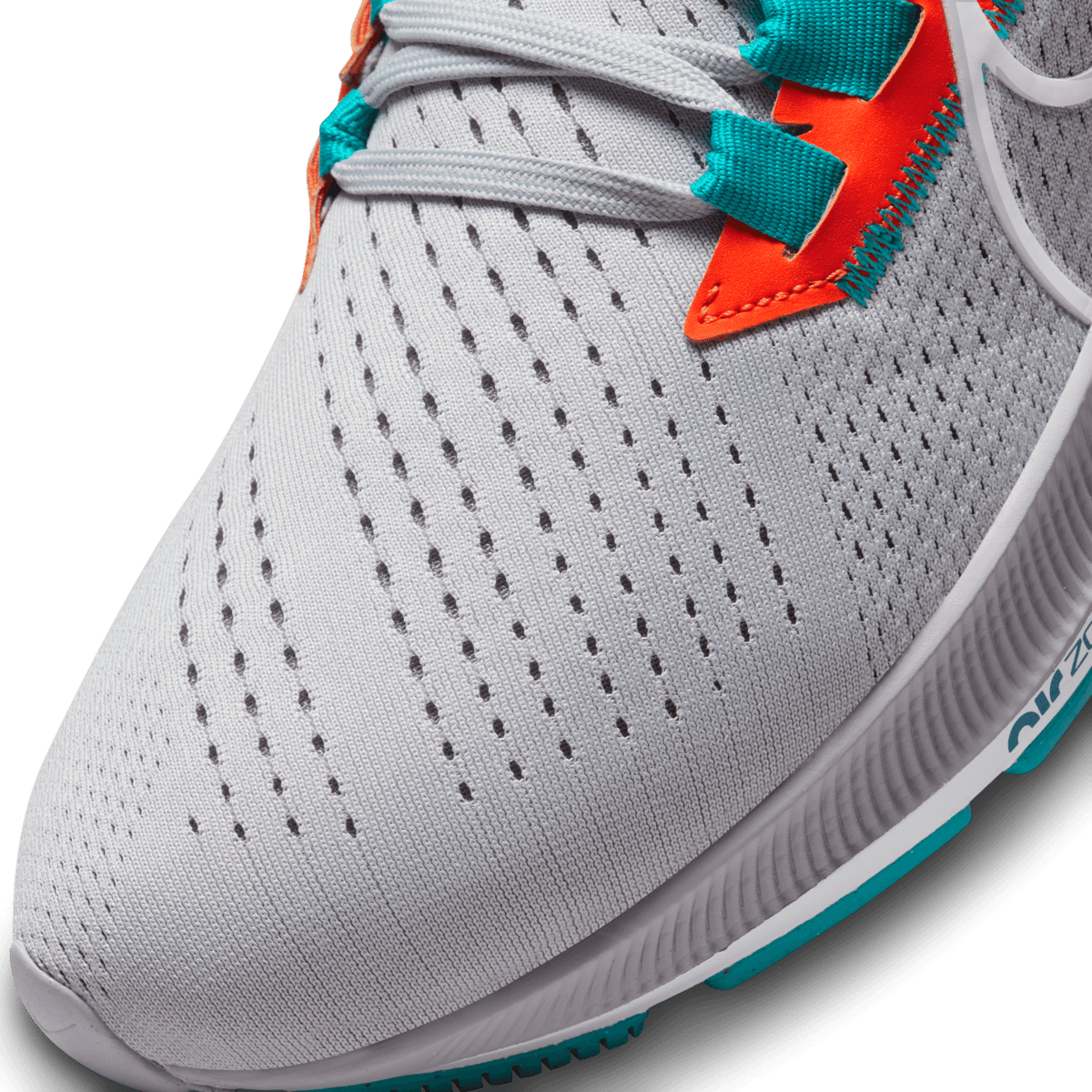 unisex miami dolphins nike gray zoom pegasus 38 running shoe