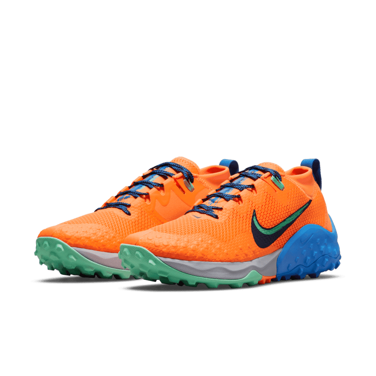 Nike Wildhorse 7 Team Orange Signal Blue Angle 2