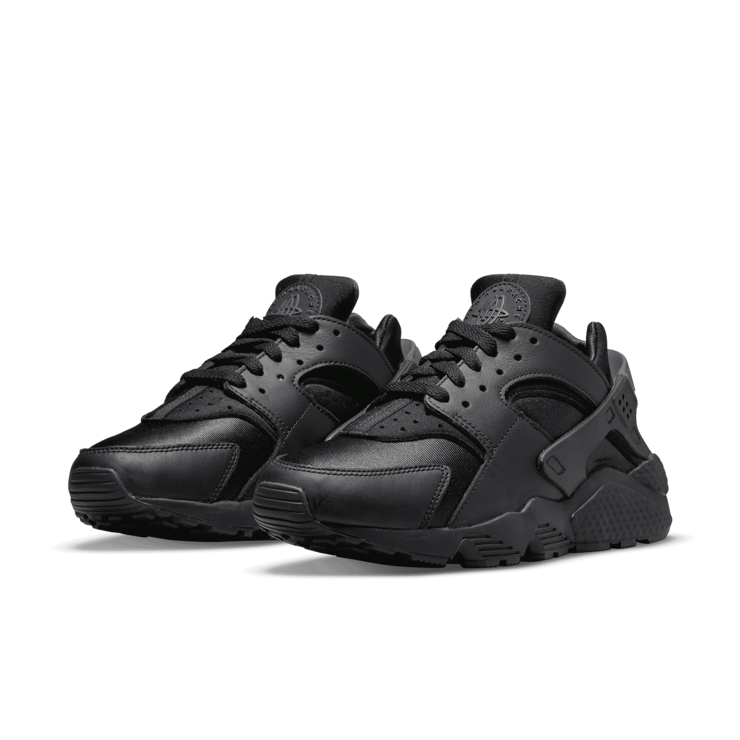 Nike Air Huarache Black Anthracite Heel Tab (W) Angle 2